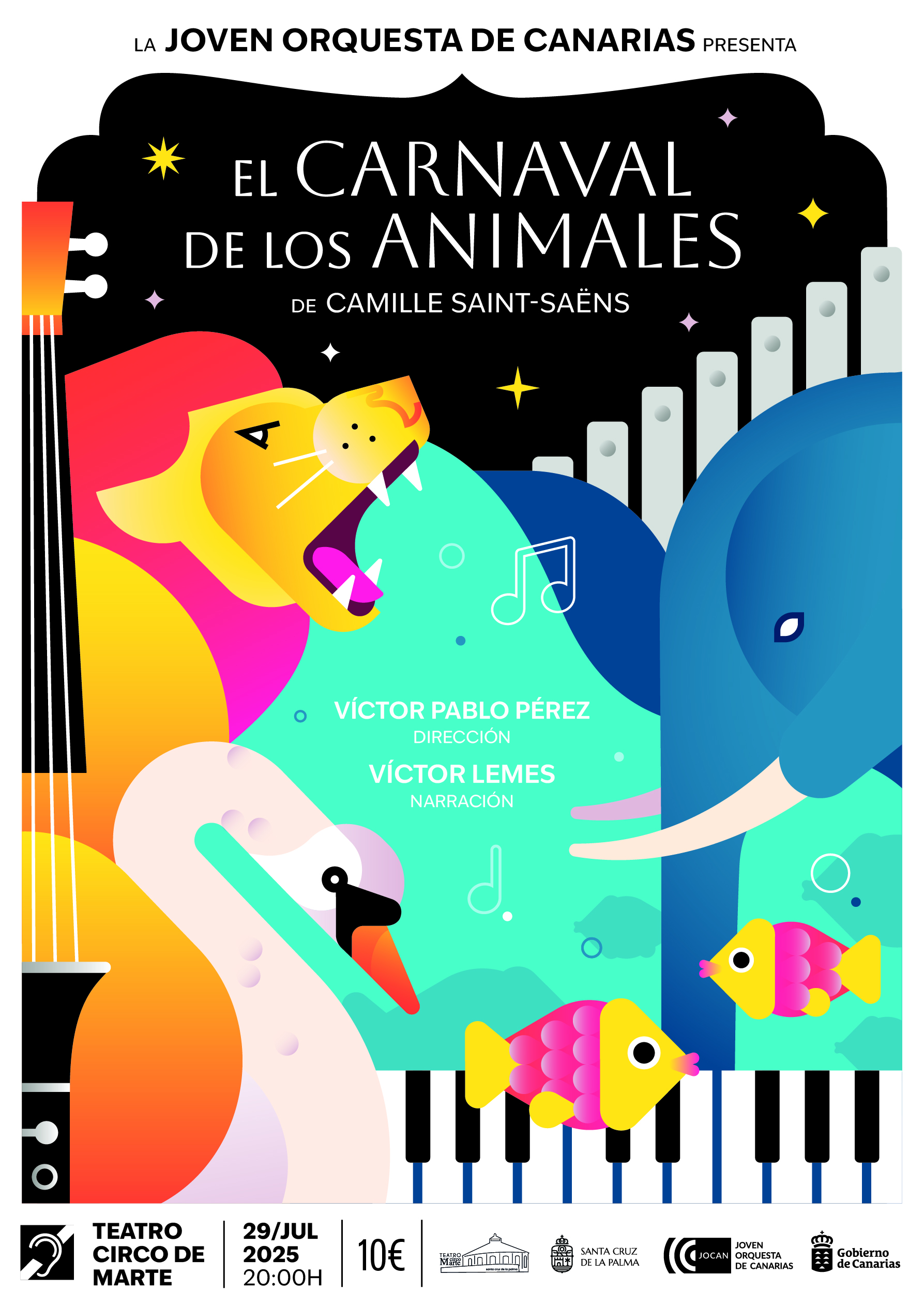 Joven Orquesta de Canarias y el Carnaval de los Animales.