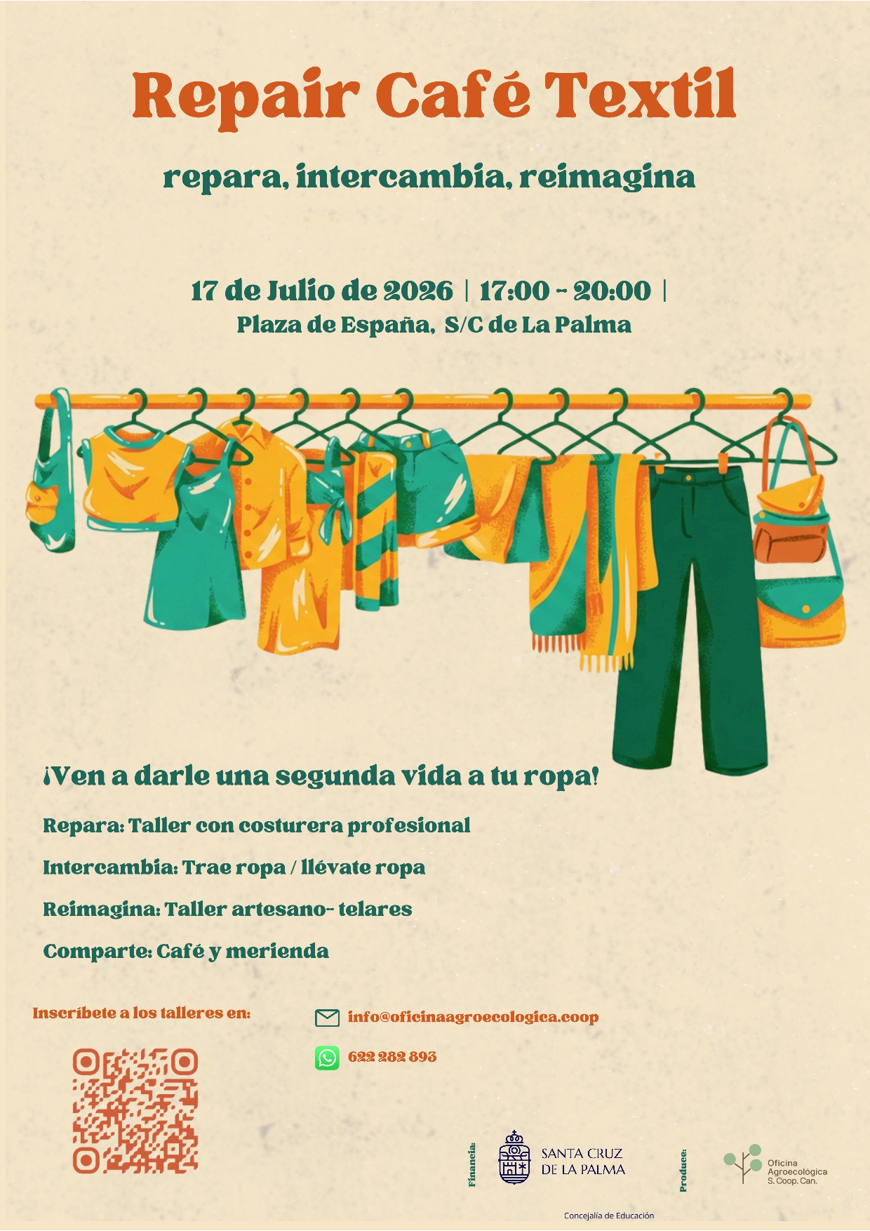 LA CONCEJALÍA DE COMERCIO DEL AYUNTAMIENTO DE SANTA CRUZ DE LA PALMA IMPULSA UN "REPAIR CAFÉ TEXTIL" PARA PROMOVER LA SOSTENIBILIDAD Y DINAMIZAR EL COMERCIO LOCAL