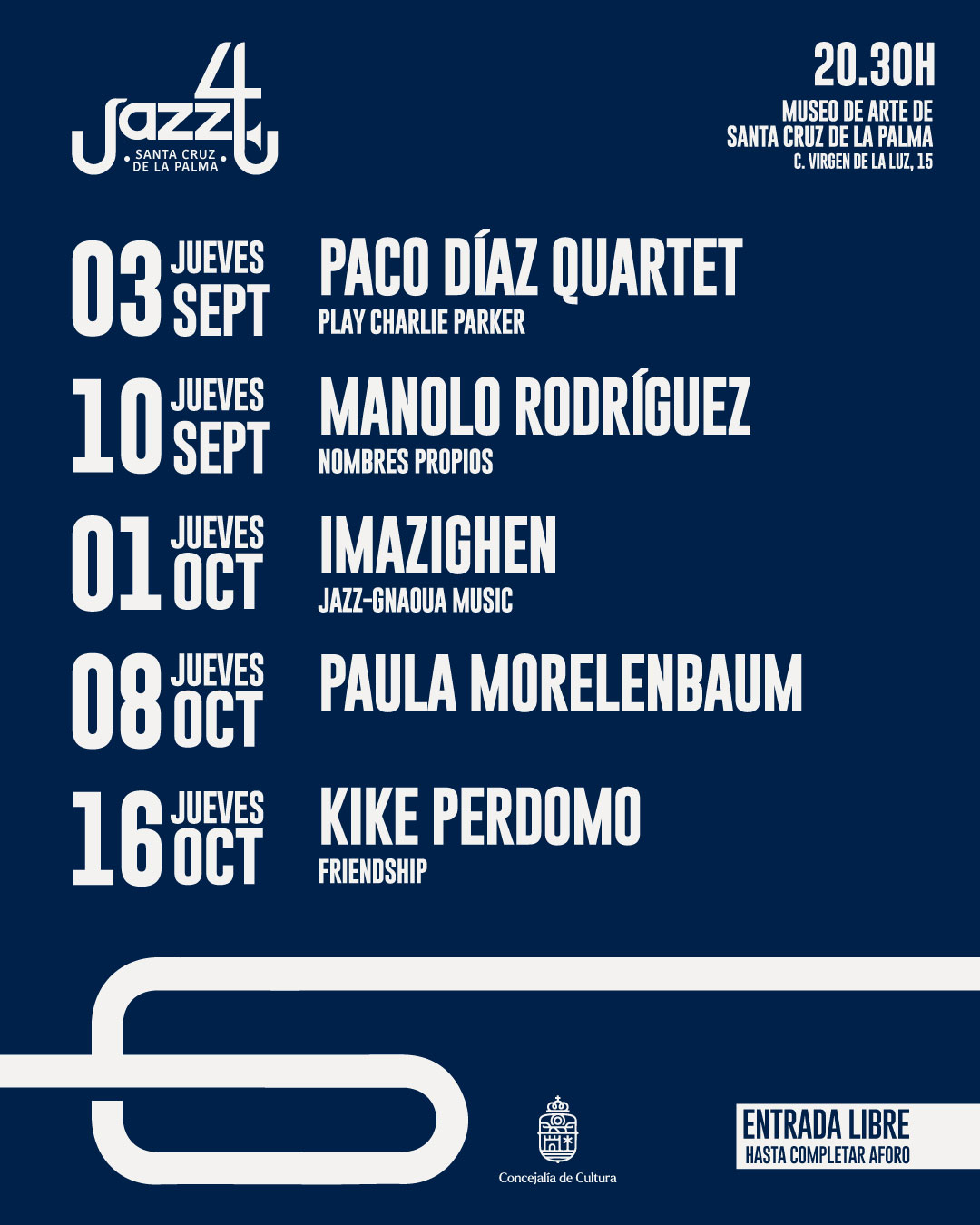 Santa Cruz de La Palma estrena el II ciclo Jazz4U con cinco conciertos en la terraza del Museo de Arte